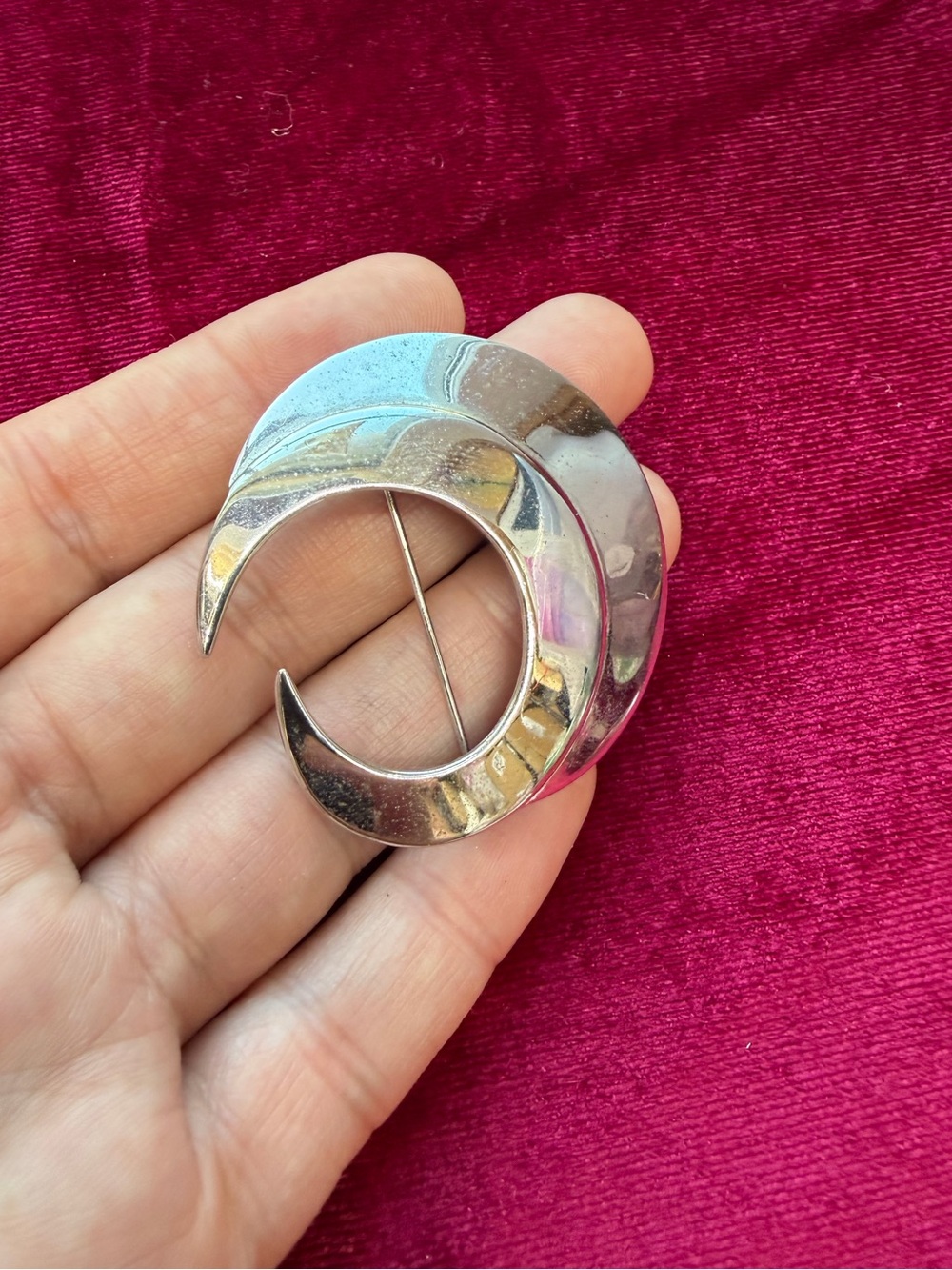 Vintage Sarah Coventry Crescent Moon Brooch